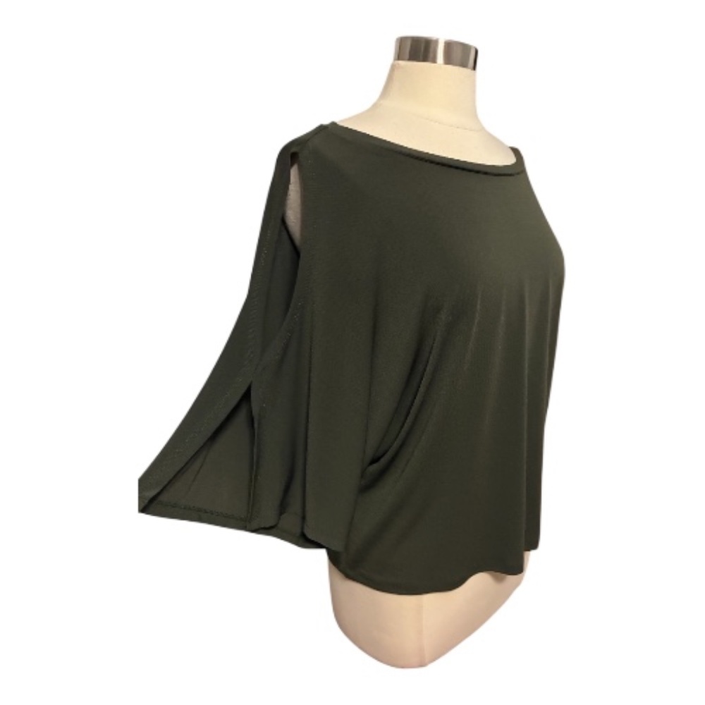 RACHEL Rachel Roy | Olive Green Split Dolman Sleeve Top Size Small